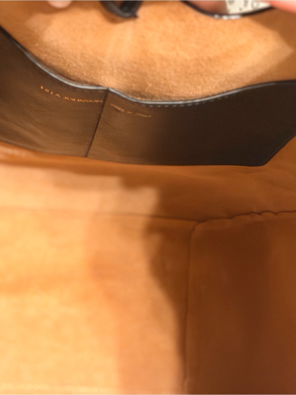 Ulla Johnson Black Leather Tote Bag with Tan Tassel - Picture 2 of 6